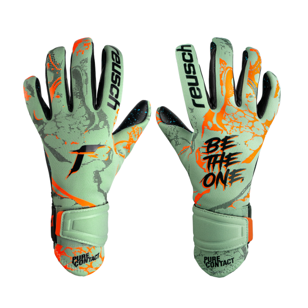 Reusch Pure Contact Fusion Junior 5372900 5444 green orange front